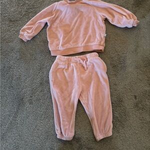 The Honest Company Soft Pink Kids Sweat Set - Pullover & Joggers